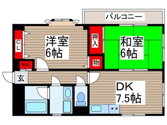 間取図 リバサイド蘭