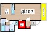 パインファ－ストＡ 1Kの間取り