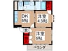 フロ―ラハイツ 2DKの間取り
