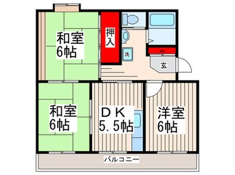 間取図 グリ－ンハイツ福島