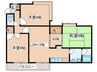 東林間コーポフロンティア 3LDK+Sの間取り