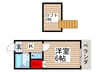 新松戸ライトフラッツ 1Kの間取り