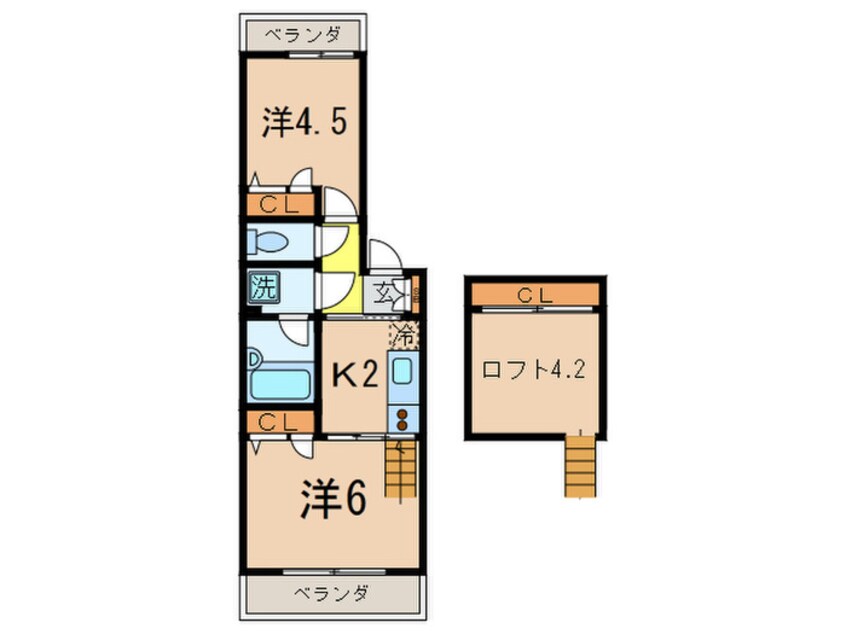 間取図 ＣＡＳＡ　ＣＡＬＭ