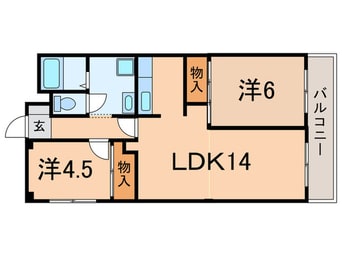 間取図 エルムヒルズＮＡＲＵＳＡＷＡ