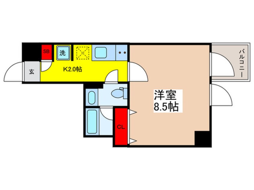 間取図 Log銀座EAST（203）