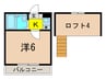 シティパレス石神井台Ⅰ－１ 1Kの間取り