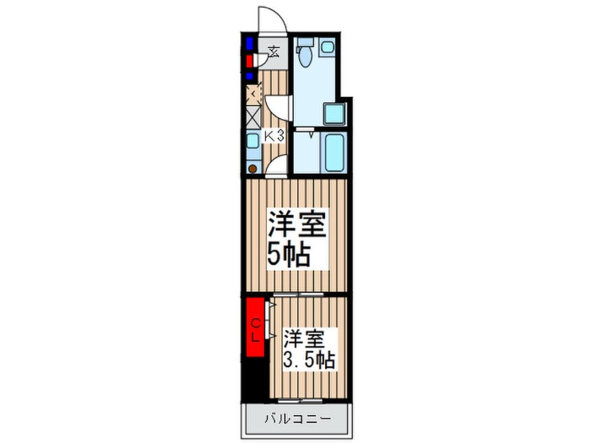 間取図 アクシ－ズタワ－大門町