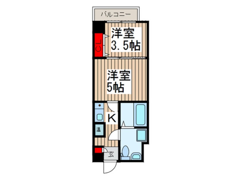 間取図 アクシ－ズタワ－大門町