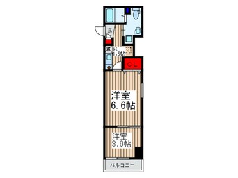 間取図 アクシ－ズタワ－大門町