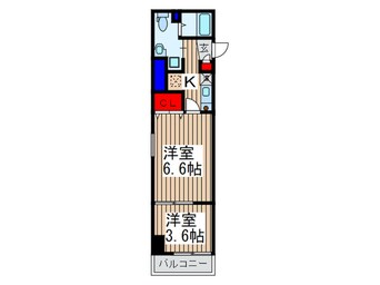 間取図 アクシ－ズタワ－大門町