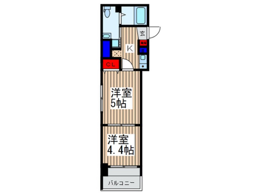 間取図 アクシ－ズタワ－大門町