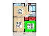 コーポ谷口　２ 2DKの間取り