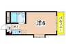 大伸参番館 1Kの間取り