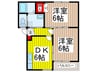 メゾンド・プレリュ－ド 2DKの間取り