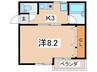 エスペランサ横浜 1Kの間取り