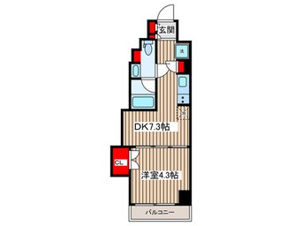 間取図 パークアクシス菊川ｽﾃｰｼｮﾝｲｰｽﾄ