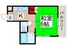 ビューパレス夏月 1Kの間取り