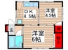 第２ハイツ中川 2DKの間取り