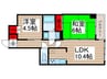 ロイヤルプラザ浅草(1203) 2LDKの間取り