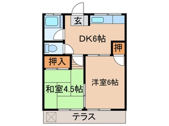 間取図 ビュ－調布ヶ丘