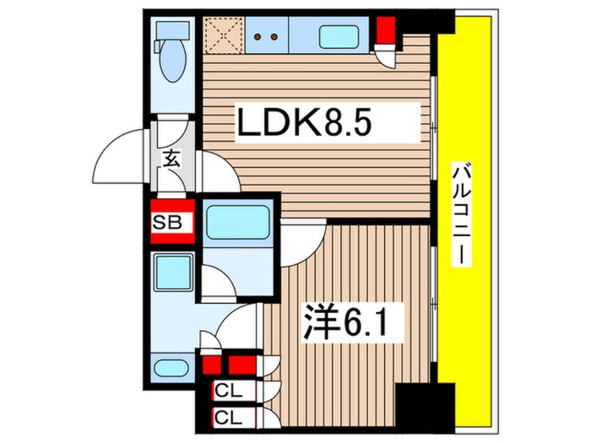 間取図 パークアクシス東陽町・親水公園