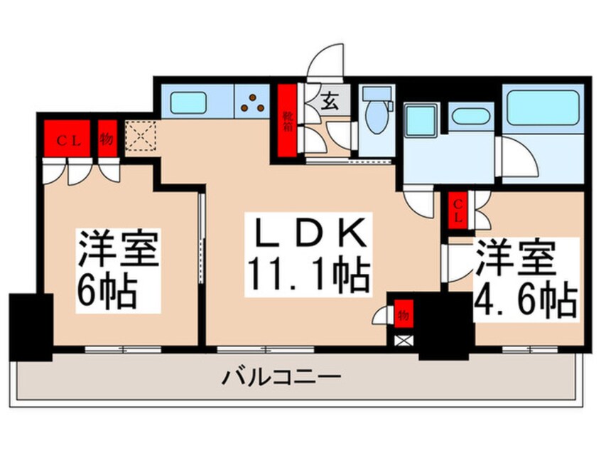 間取図 パークアクシス東陽町・親水公園