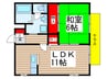 フジハイツ 1LDKの間取り