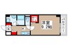 Green Hill Residence 1Kの間取り