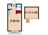 ア－ニスト学園町 1Rの間取り