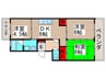 市川クロ－バ－ハイツ長谷川 3DKの間取り