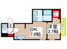 ヴランドール船橋本町 1DKの間取り