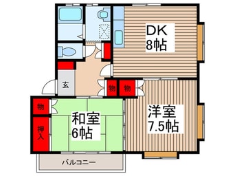 間取図 グリ－ンゲイブルスA