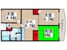 アイリスガ－デン清瀬 3DKの間取り