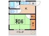 ハクスイコーポ 1Kの間取り