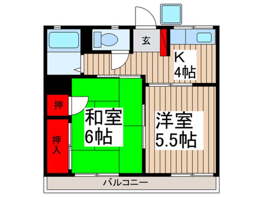 間取図 ヴェルディ南中野