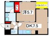 フレンズ・ＫＩ 1DKの間取り