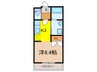 コーポかみさぎ 1Kの間取り