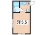 ホワイトキャビン高舟 1Rの間取り