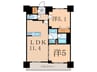 エミリブ鷺ノ宮 2LDKの間取り