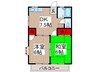 コーポさくら 2DKの間取り