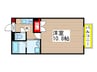 Amour エフ1番館 1Kの間取り