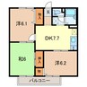 メゾンドネージュ8号館 3DKの間取り