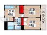 ハピネス柏 2DKの間取り