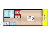 ディアコート 1Rの間取り