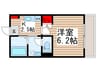 アンビエンテ武蔵藤沢 1Kの間取り