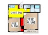 アイネプルメリア 2DKの間取り