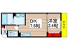グランドソレイユ八千代台 1DKの間取り