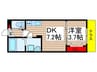 グランドソレイユ八千代台 1DKの間取り