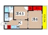 一ツ橋ハイム 2Kの間取り