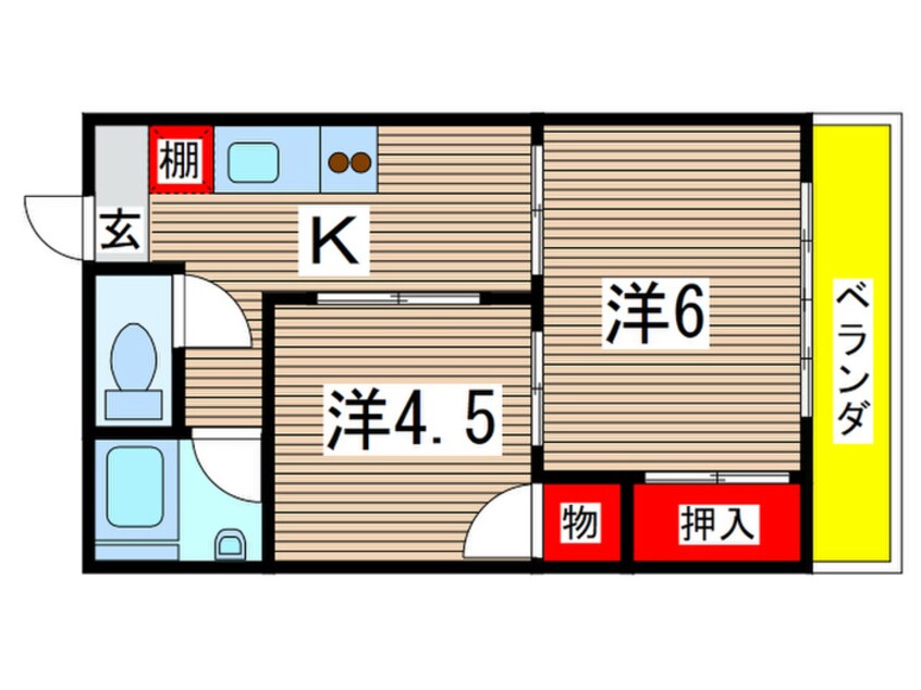 間取図 一ツ橋ハイム